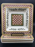 Williams Sonoma Italian Tile Square Salad Soup Bowls 8.25" Set Of 4 Italy. Fixed Price $37.97.