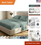 Soft 100% Cotton Bed Sheets Split King Set, 400 Tc Good Housekeeping Award Wi.... Fixed Price $119.99.