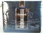 Wamsutta 500 Thread Egyptian Cotton Twin Sheet Set Navy Damask Stripe, New. Fixed Price $99.99.