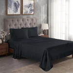 Luxurious Beechwood Modal Bed Sheet Set, King, Black, Soft & Cool Sateen Weave. Fixed Price $115.99.