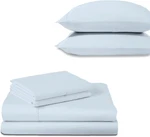 Carressa 800 Tc King Bedding Set - Light Blue Egyptian Cotton Sheets & Pillowcas. Fixed Price $139.99.