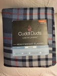 New Cuddl Duds Queen Heavyweight Flannel Sheets Set Navyred Plaid Brushed Cotton. Fixed Price $60.00.