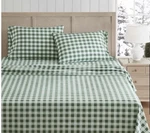 Martha Stewart Madison Gingham Green Sheet Set Full. Fixed Price $78.00.