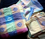 Vintage Westpoint Stevens Queen Bed Set Aztec Pastel Comforter Sheets Shams. Fixed Price $320.00.