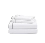 Ralph Lauren Spencer Sateen Border 300TC Sheet 4PC Set Stone Grey Cali King $220. Fixed Price $110.00.