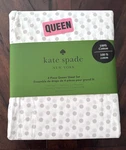 Kate Spade Glacier Gray Polka Dot, 4 Piece Queen Sheet Set 100% Cotton. Fixed Price $69.95.
