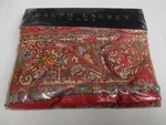 New Rare Ralph Lauren Galahad Red Paisley Floral Flat Sheet - Full. Fixed Price $349.99.