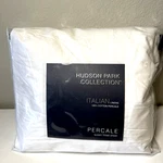 Hudson Park Italian Linens 100% Cotton Percale Queen Fitted Sheet White. Fixed Price $99.00.