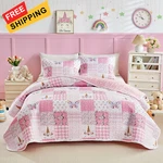 Joyreap Size Quilt Set For Girls, Pink Butterflies TWIN-68"X88",. Fixed Price $58.68.