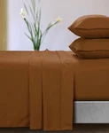 Tribeca Living Brown Microfiber Deep Pocket 4 Piece King Sheet Set. Fixed Price $24.00.