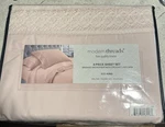 Modern Threads 4-PIECE Crochet Lace Hem Blush Pink Microfiber Bed Sheet Set,. Fixed Price $19.95.