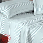 Pizuna Full Cotton Sateen Sheet Set 400TC Blue Cascade Stripe. Fixed Price $107.15.