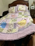 Disney Princess Patchwork Quilt Bedding Set Belle Cinderella Aurora Multicolor. Fixed Price $250.00.