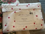 London Kaye Cherry Pop Sheet Set - Nwt Twin Xl. Fixed Price $26.10.