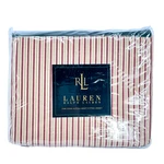 Ralph Lauren Grosvenor Square Red Stripe Extra Deep Fitted King Sheet Sateen Nwt. Fixed Price $197.00.