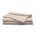 Sleepgram Viscose From Bamboo Cal King Bed Sheet Set With 2 Pillowcases, Sand. Fixed Price $109.99.