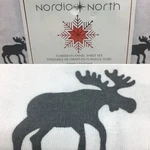 Nordic North Gray Moose Queen Sheet Set Turkish Flannel Winter Cabin Lodge Xdeep. Fixed Price $69.99.
