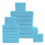 Dan River 24 Piece Popcorn Cotton Bath Towel Set - Teal. Fixed Price $94.60.