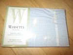 23Y/NEW Wamsutta Gingham Twin Flat Sheet/blue/white/supercale PLUS/66X96!. Fixed Price $39.95.