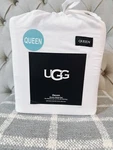 New Ugg Devon Queen Size Snow White Cooling Sheet Set Fits Up To 17" Mattress. Fixed Price $62.99.
