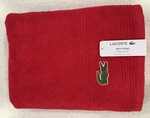 Lacoste Red Bath Towel Logo Nwt 100% Cotton Soft Luxury. Fixed Price $24.99.