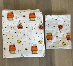 Berkshire Peanuts Snoopy Halloween Pumpkin Pillowcase Flat Sheet Queen Size. Fixed Price $13.13.