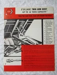 Frink 16 Twin Arm Hoists Removal Specification Sheet Brochure. Fixed Price $8.99.