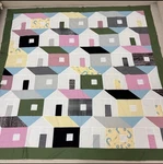 Handmade Sweet Home Queen Size Cotton Fabric Patchwork Quilt Top/topper. Fixed Price $37.99.