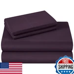 Homeideas Queen Size Bed Sheets 4 Piece Set Purple Extra Soft Brushed Microfiber. Fixed Price $50.56.