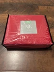New King Set 100% Cotton Percale Red Dillards Noble Excellence. Fixed Price $44.99.