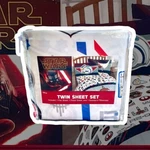 Disney Star Wars Fly Boy Galaxy Twin Sheet Set White Multi Polyester New. Fixed Price $23.95.