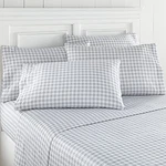 Shavel Home Products Seersucker Sheet Set King Gingham - White/gray. Fixed Price $51.31.