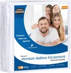 Utopia Bedding Premium Waterproof Bug Mattress Cover, King, White. Fixed Price $59.91.