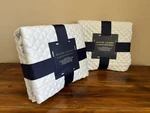 2 Ralph Lauren Quilted Sateen Argyle European Pillow Shams Pair Blue Hyacinth. Fixed Price $119.95.