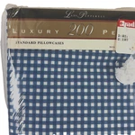 Lady Pepperell Geo Standard Pillowcases Blue Gingham Check Percale Cottagecore. Fixed Price $18.38.