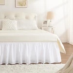 Rimela Size White Bed Skirt Inch Drop, Full/full XL-15". Fixed Price $17.86.