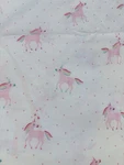 Pottery Barn Kids Pink Rainbow Unicorn Full / Queen Flat Sheet Organic Cotton. Fixed Price $24.00.