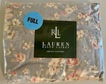 New Ralph Lauren Shelter Island Blue Floral Full Flat Sheet- 100% Cotton. Fixed Price $79.95.