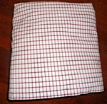 Daniel Cremieux Tattersal Red & White Grid (1) Queen Flat Sheet 90 98". Fixed Price $28.80.
