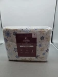 Jc Penny Home Christmas Heavyweight Flannel Sheet Set Snowflake Twin 3 Pc - New. Fixed Price $31.32.