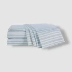 Wellbeing By Sunham Blue Striped Silvadur 6-PIECE King Sheet Set. Fixed Price $35.10.