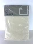 Ikea Sova Queen Flat Sheet Ivory Cream Finished Size 94" X 102" 100% Cotton New. Fixed Price $16.95.