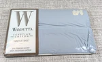 Wamsutta Eqyptian Cotton Twin Flat Sheet 250TC Light Blue Sealed. Fixed Price $20.00.