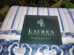 Ralph Lauren Porcelain Blue White Medallion Stripe Flat Sheet - Queen. Fixed Price $169.00.