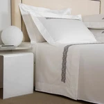 $1600 Frette Basket Weave Embroidered 4PC Queen Sheet Set Milk/slate Grey. Fixed Price $999.25.