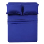 4 Piece Bed Set (full,royal Blue) Flat SHEET,1 Fitted And 2 Pil.... Fixed Price $37.68.