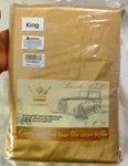 Siinvdabzx 4PCS Satin Sheet Set King Size Ultra Silky Soft Gold Bed. Fixed Price $42.50.