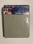 Vintage (1999) Fruit Home Full Flat Sheet Sage Color Brand New Sealed Nos. Fixed Price $8.49.