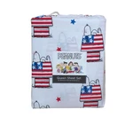 Peanuts Snoopy Queen Sheet Set By Berkshire Blanket Featuring Patriotic Design W. Fixed Price $48.24.