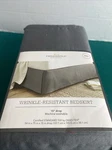 Threshold Full Size Wrinkle Resistant Gray Pleated Cotton Bed Skirt W/ 15" Drop. Fixed Price $8.80.
